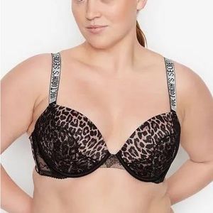 Victoria Secret satin & lace shine strap push up bra